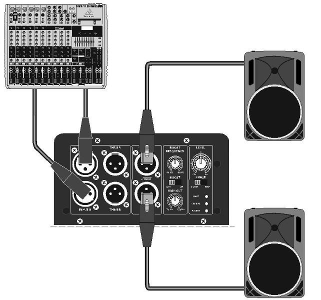 BEHRINGER B1500XP - подключение