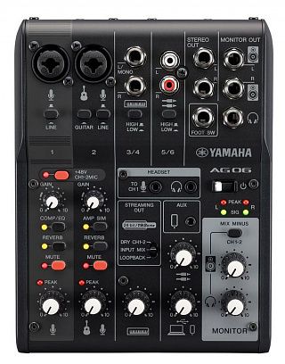 Микшерный пульт YAMAHA AG06MK2 Black