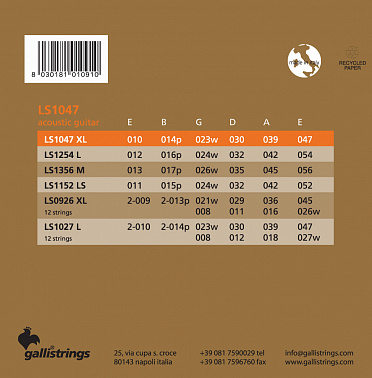 Струны GALLI STRINGS LS1047
