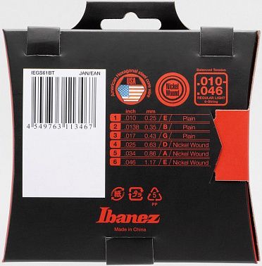 Струны IBANEZ IEGS61BT