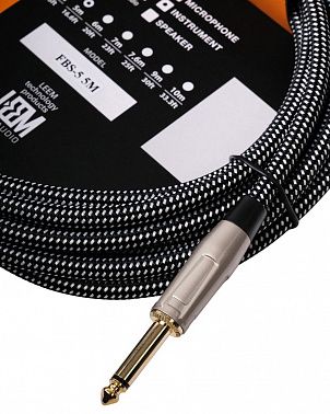 Инструментальный кабель LEEM FBS-5(BK/WH)