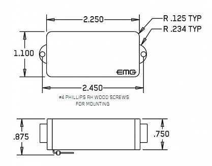НАБОР ЗВУКОСНИМАТЕЛЕЙ EMG P6 BK