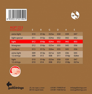 Струны GALLI STRINGS AGP1253