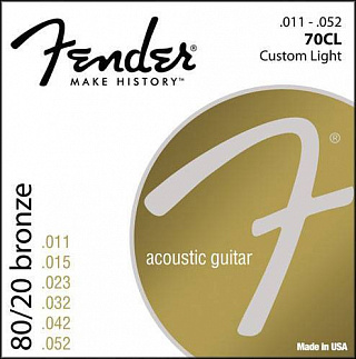 СТРУНЫ FENDER STRINGS NEW ACOUSTIC 70CL 80/20 BRONZE 11-50