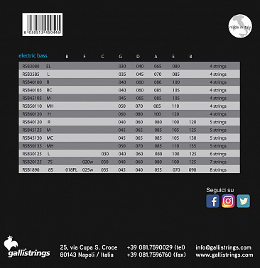 Струны GALLI STRINGS RSB3585