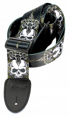 ГИТАРНЫЙ РЕМЕНЬ STAGG STE BLACK SKULL