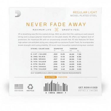 Струны D'ADDARIO XSE1056