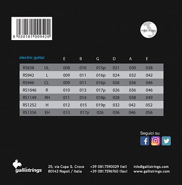 Струны GALLI STRINGS RS946