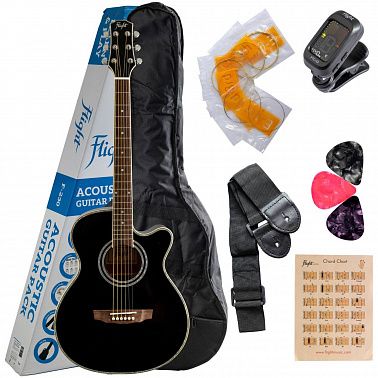 Гитарный набор FLIGHT F-230 BLK PACK