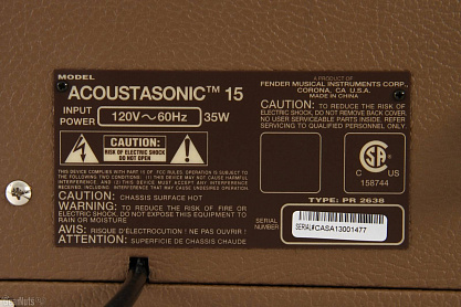 Комбик FENDER ACOUSTASONIC 15 COMBO