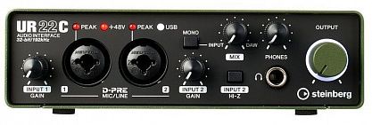 USB аудио интерфейс Steinberg UR22C Green