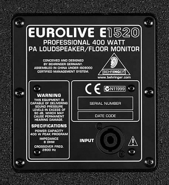 АКУСТИЧЕСКАЯ СИСТЕМА BEHRINGER E 1520 EUROLIVE PERFORMER