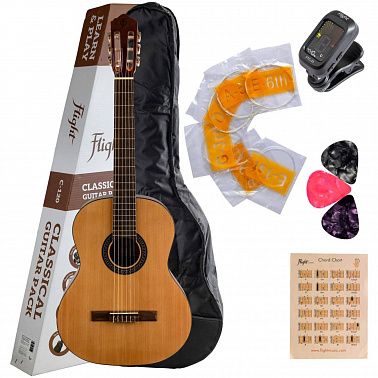 Гитарный набор FLIGHT C-120 NAT PACK