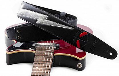 Ремень RightOn Straps Mojo Bolt II Silver Glitter