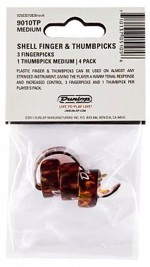 Коготь Dunlop 9010TP Plastic Fingerpick 4Pack