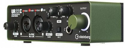 USB аудио интерфейс Steinberg UR22C Green
