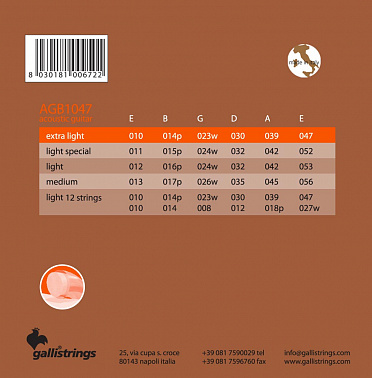 Струны GALLI STRINGS AGB1047