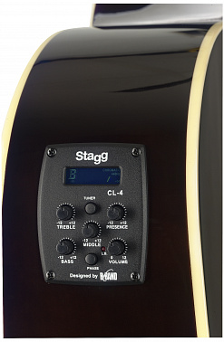 Электроакустическая гитара STAGG SA35 DSCE-VS