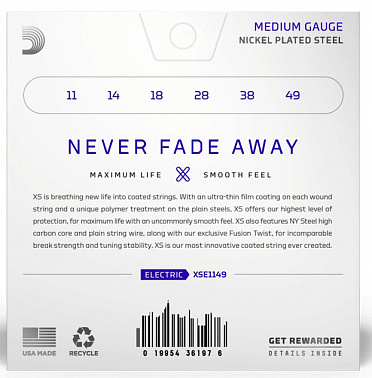 Струны D'ADDARIO XSE1149